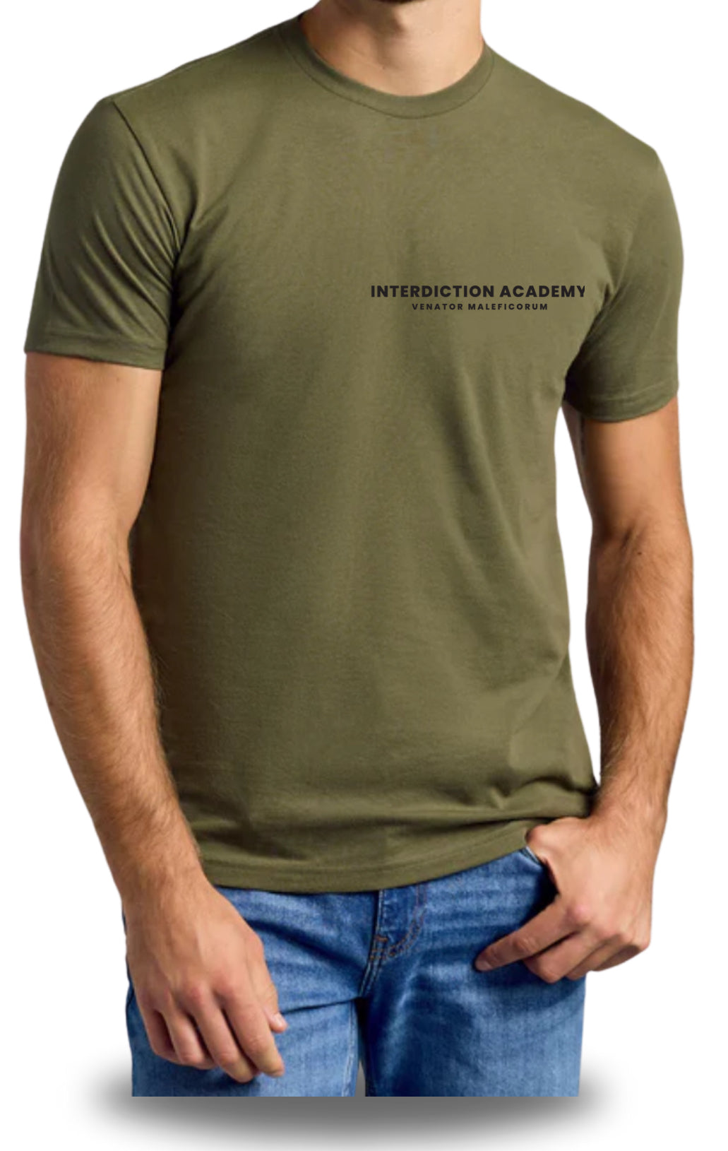 T-Shirt - (**OD Green only Currently**) - Interdiction Academy – Venator Maleficorum Edition