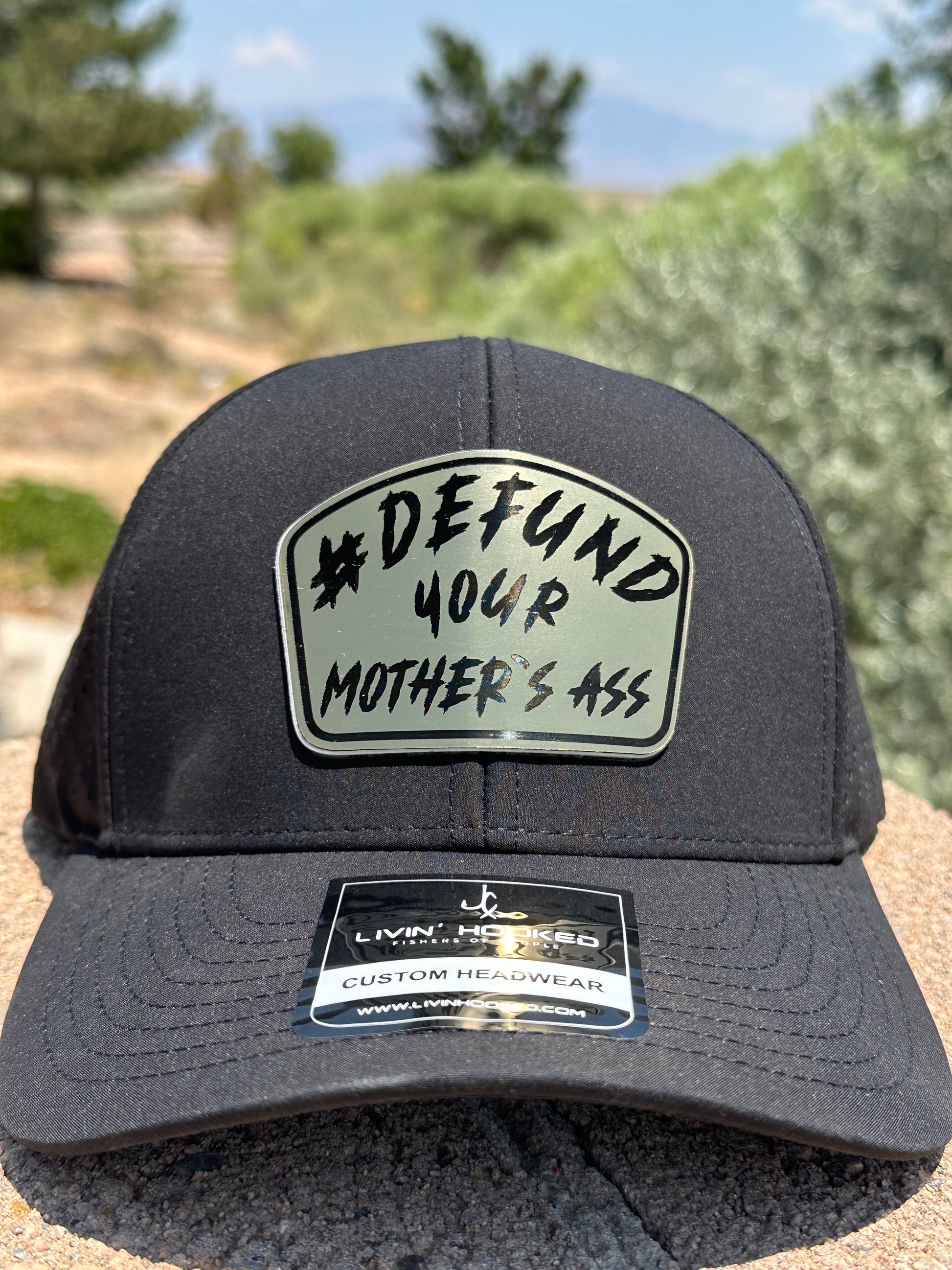 A “Defund Your Mother’s Ass” Edition - Acrylic Gold to Black Patch ...