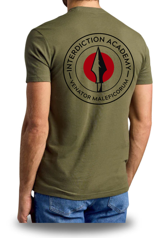 T-Shirt - (**OD Green only Currently**) - Interdiction Academy – Venator Maleficorum Edition