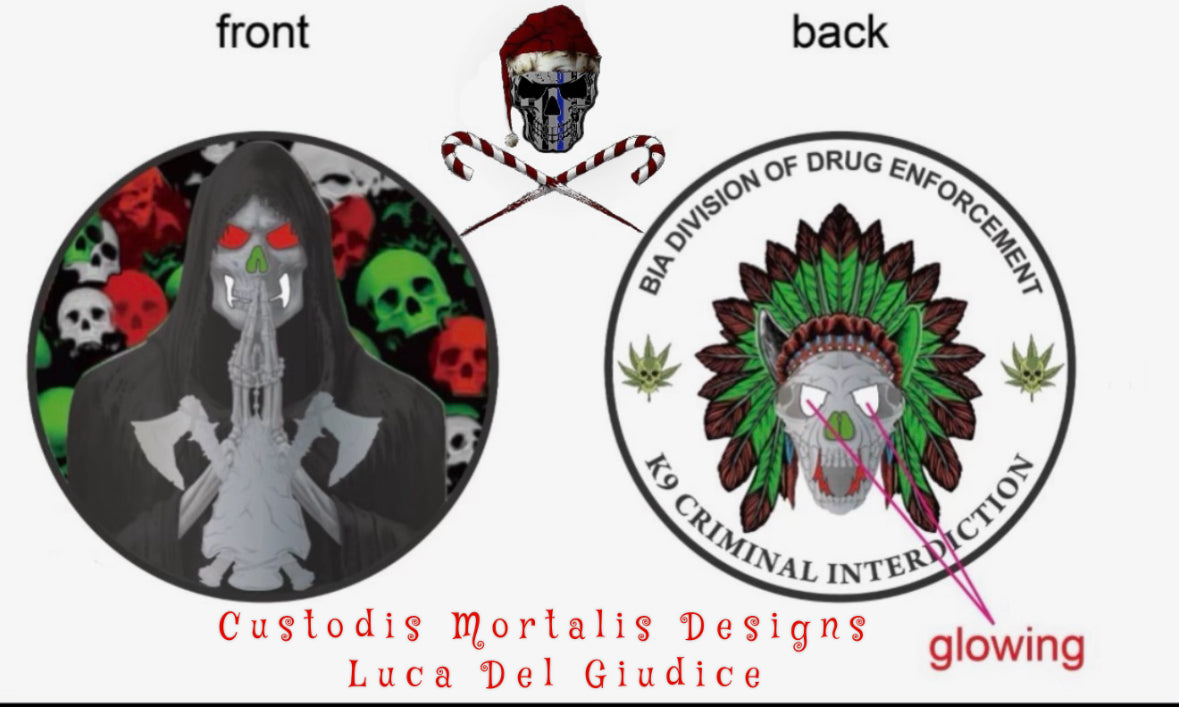 A Christmas Edition – Limited BIA K9 Criminal Interdiction Challenge Coin (Only 200)🎄- PRE SALE