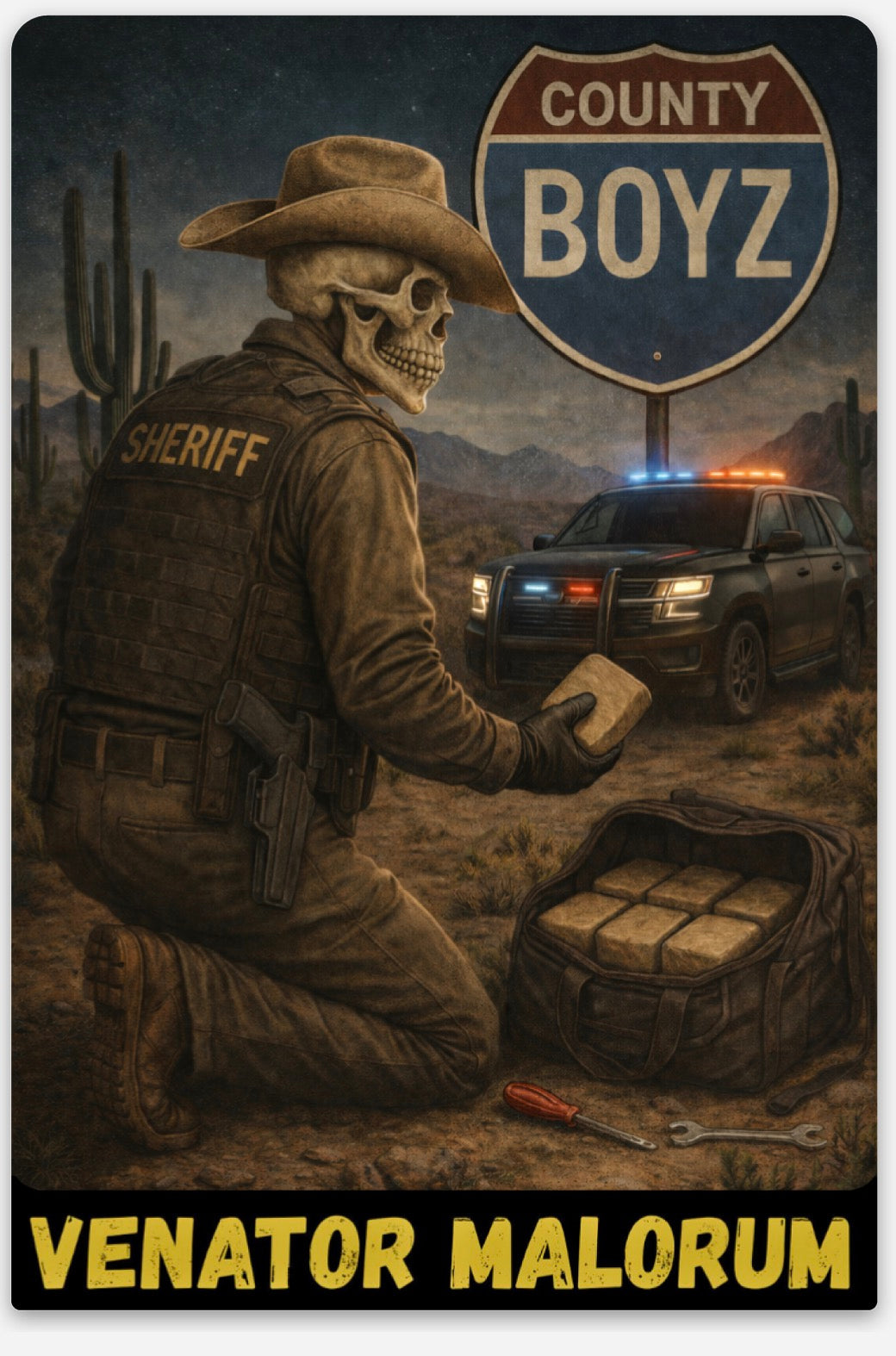 A Sticker Venator Malorum (County Boyz) – “Hunter of the Wicked”