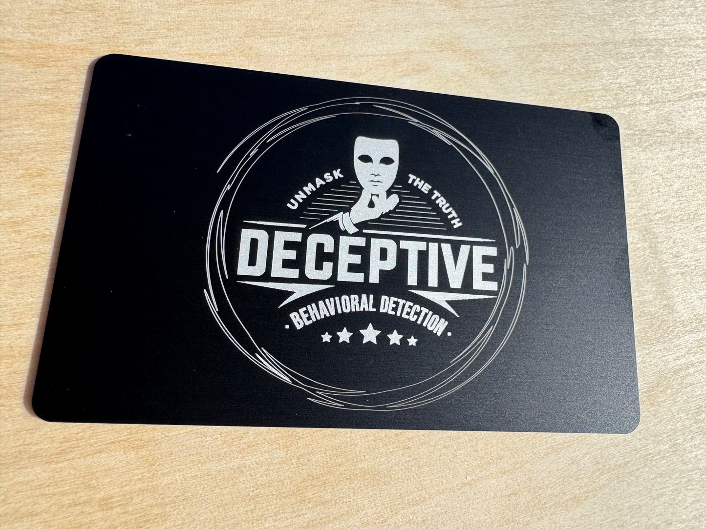 Miranda Warning Card (Metal) - Detecting Behavioral Deception
